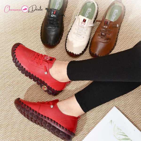 light and comfortable leather shoes for women
