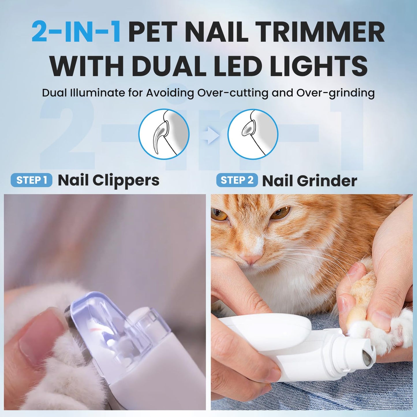 ✨ 2025 Edition: The Ultimate 2-in-1 Rechargeable Pet Nail Grinder & Clipper! 🐾