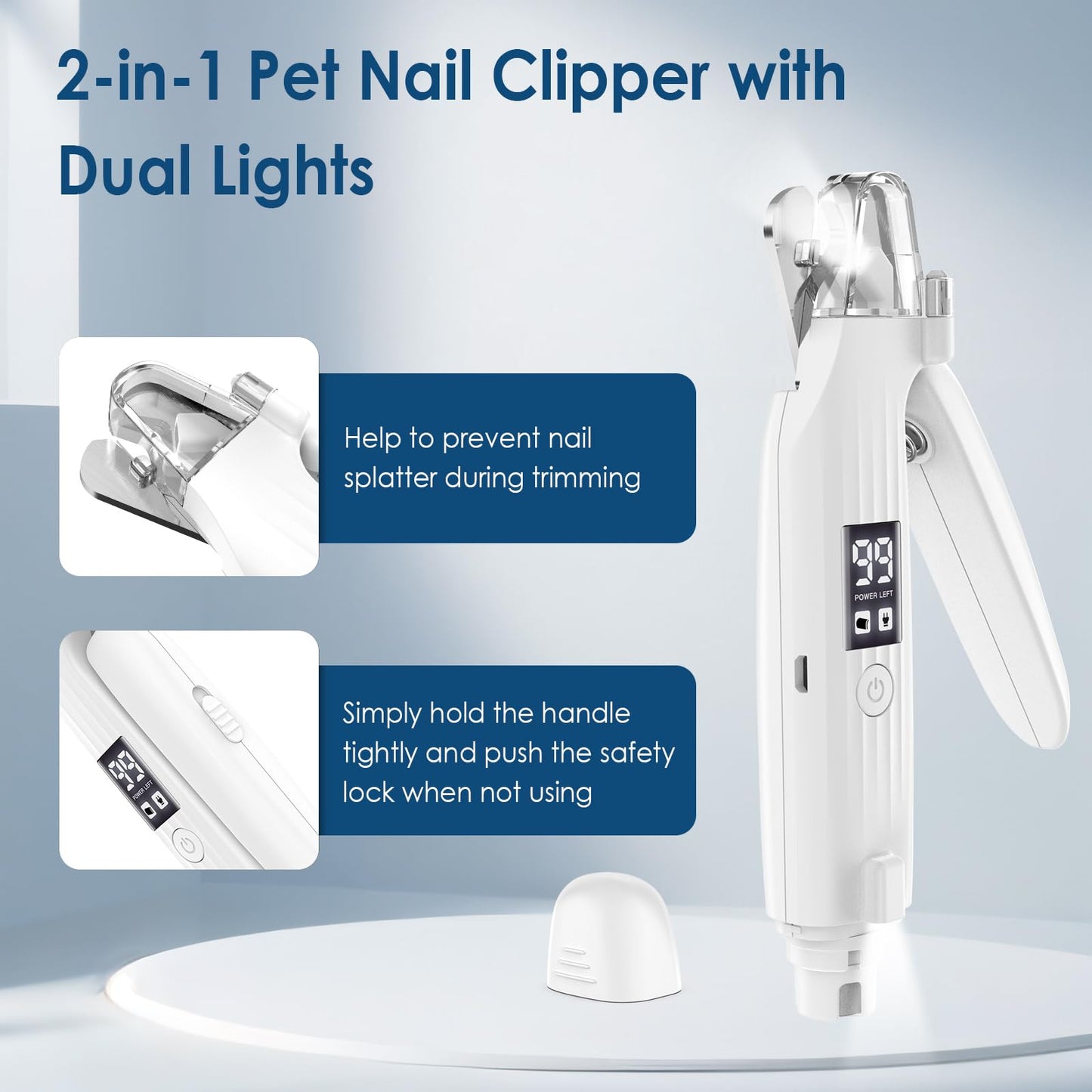 ✨ 2025 Edition: The Ultimate 2-in-1 Rechargeable Pet Nail Grinder & Clipper! 🐾