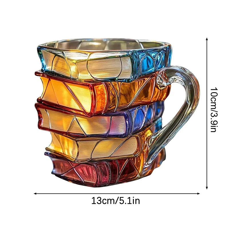 Painted Books Stack Mug