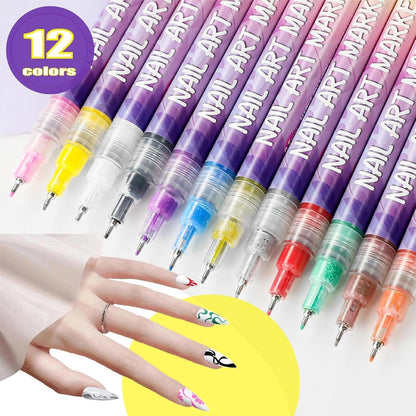 Vibrant Nail Art Pens Set