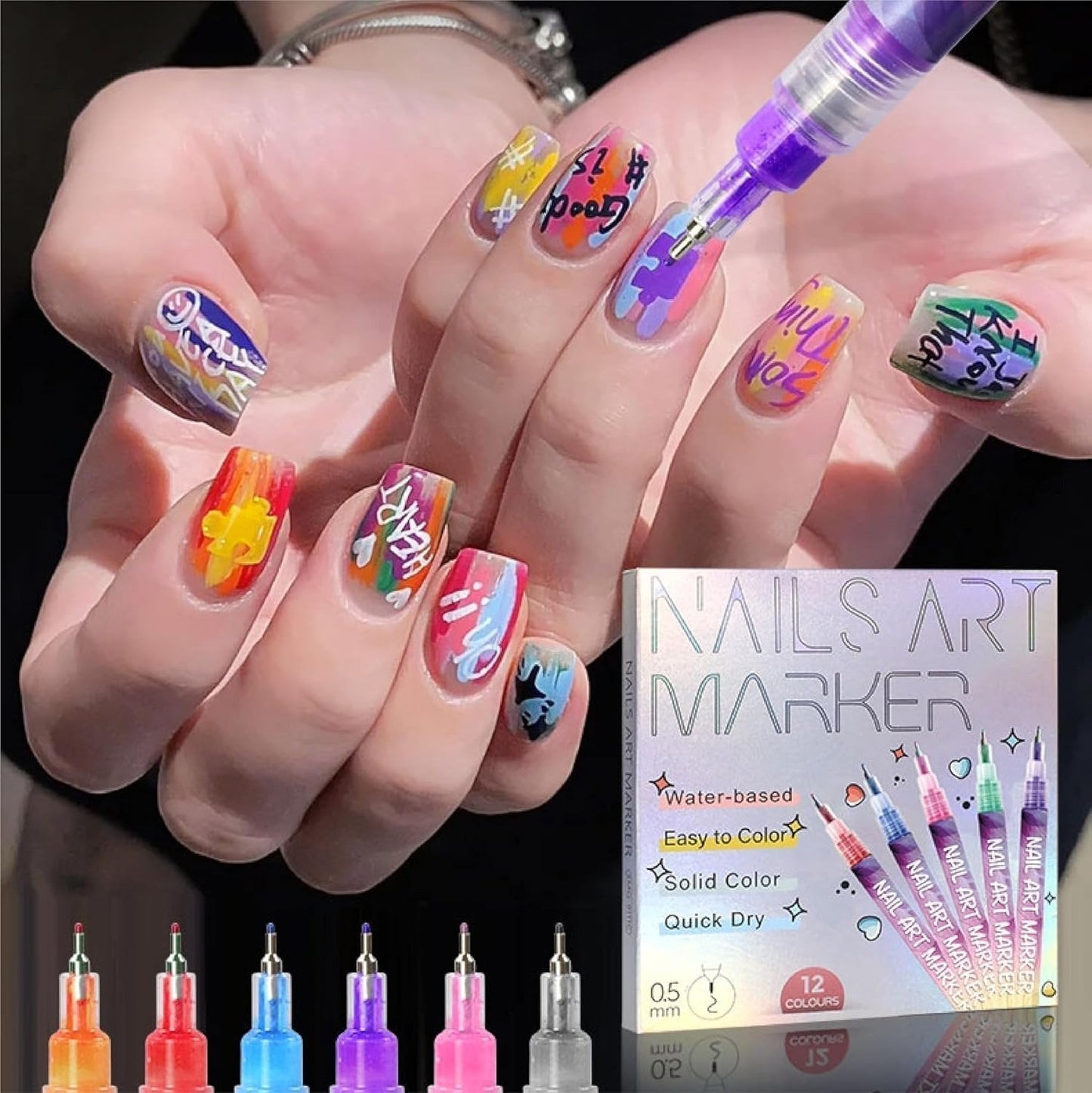 Vibrant Nail Art Pens Set