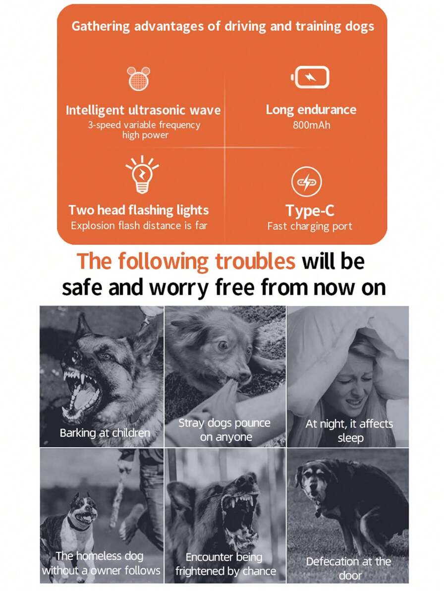 Répulsif à ultrasons pour chiens QuietGuard Pocket