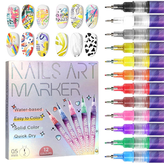 Vibrant Nail Art Pens Set